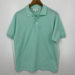 Lacoste Polo Shirt Men's Size M Green Classic Fit Solid Short Sleeve Cotton